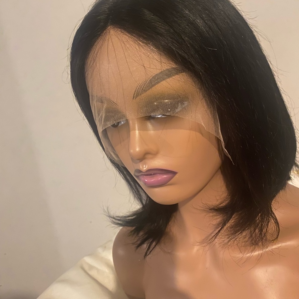 Wig 100% human for sale, short bob wig wig lace front human hair wigs for women. - Picture 5 of 15